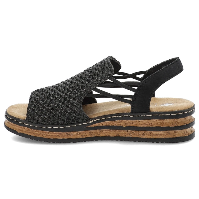 Sandały RIEKER - 62941-00 Black