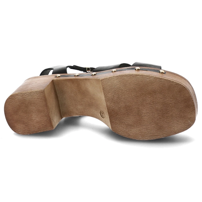 Sandále Carinii - B9623_-F56-000-000-F81 Czarny