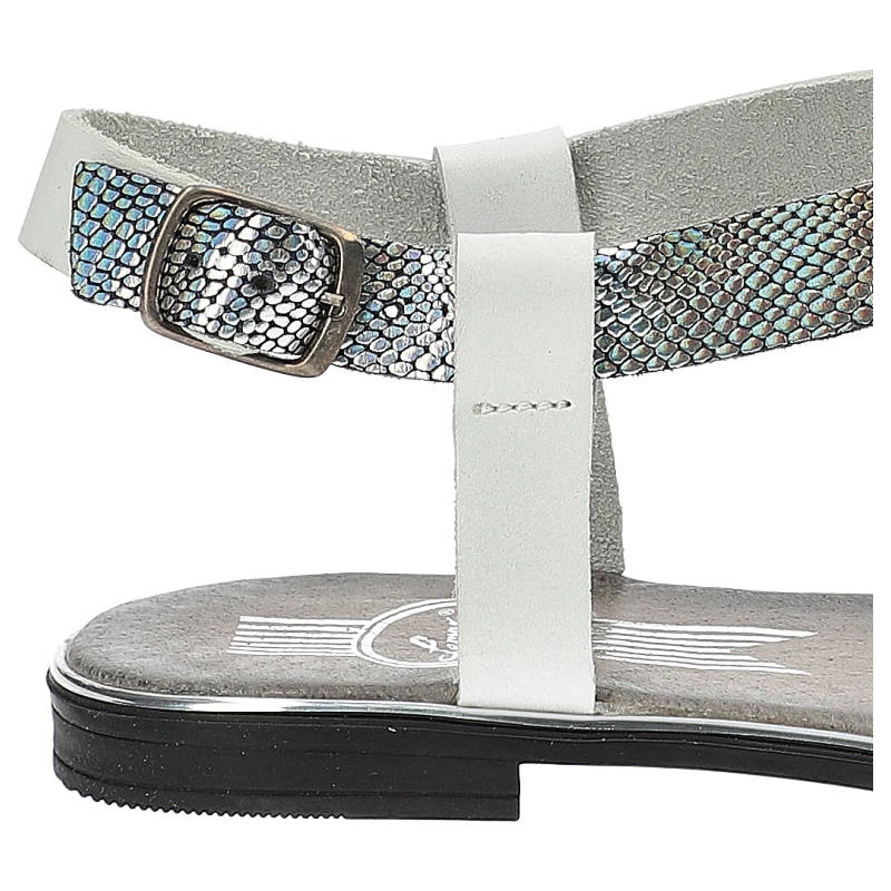 Sandále Lemar - 40033 Bf.Biały/Kenia Srebro