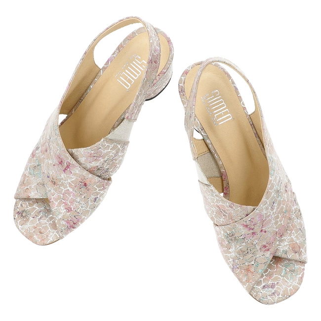 Sandále SIMEN - 1306A Eskitme Beż