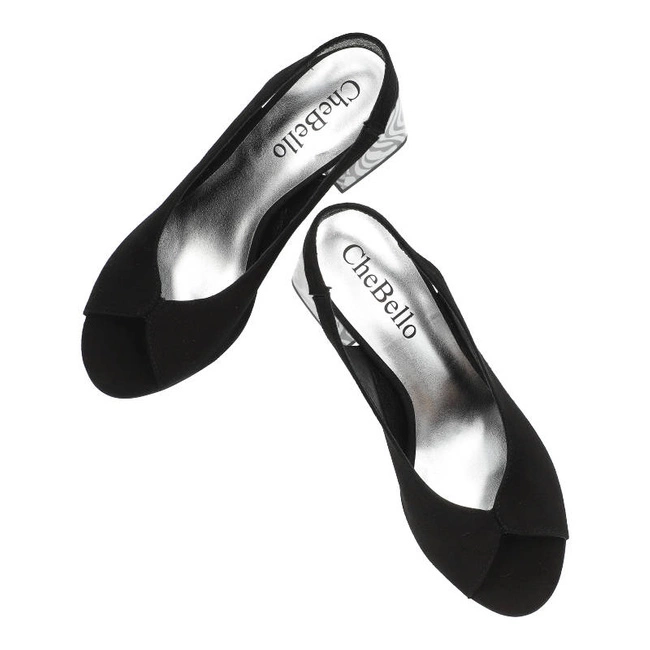 Sandále Chebello - 4098_-037-000-PSK-S22 Czarny Zamsz