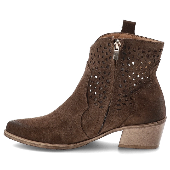 Členkové Topánky ARMODO - 1616 Ciemny Brąz Welur