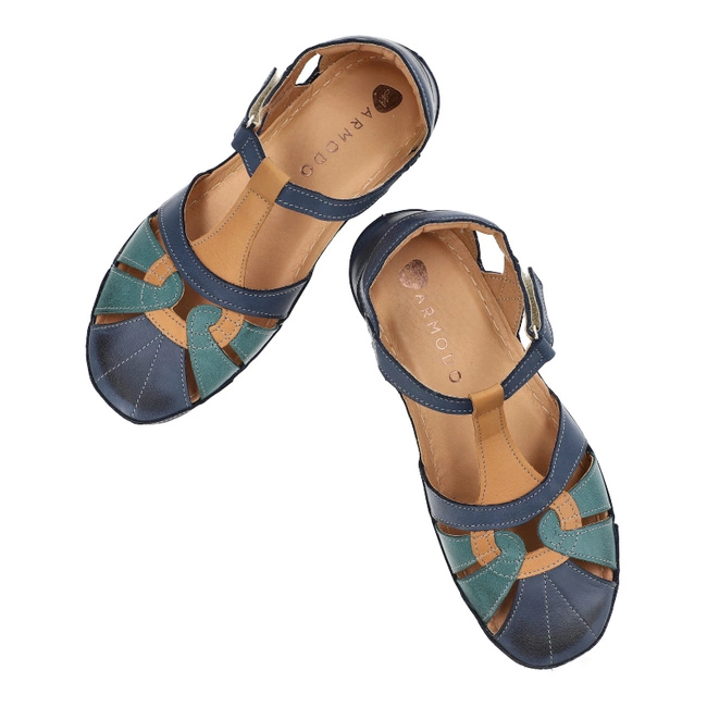 Sandále Armodo - N292 Niebieski/Zielony/Rudy 949/948/954
