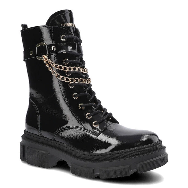 Členkové Topánky Chebello - 2776_-240-000-MIC-S172 Czarny Lakier
