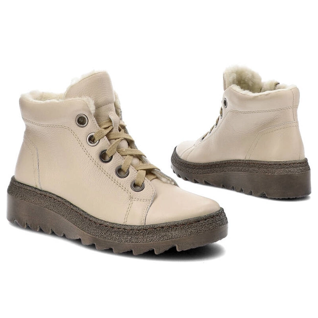 Šnúrovacie Členkové Topánky Armodo - 1175 Kremowy Beż Floter
