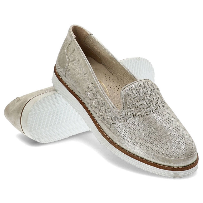 Baleríny Lanqier - 42C2510 Biały White