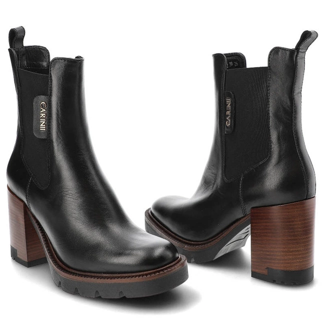 Členkové Topánky Carinii - B8572_-E50-000-000-000 Czarny
