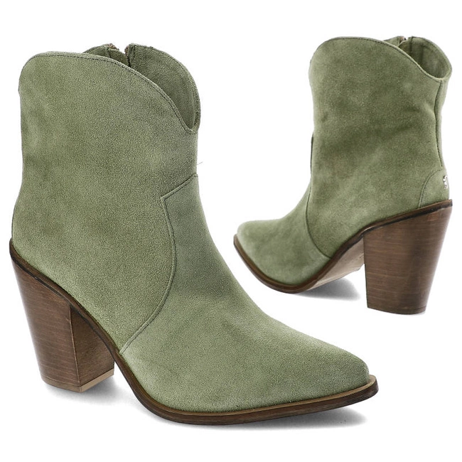 Členkové Topánky Carinii - B8880_-S77-000-000-E72 Oliwka