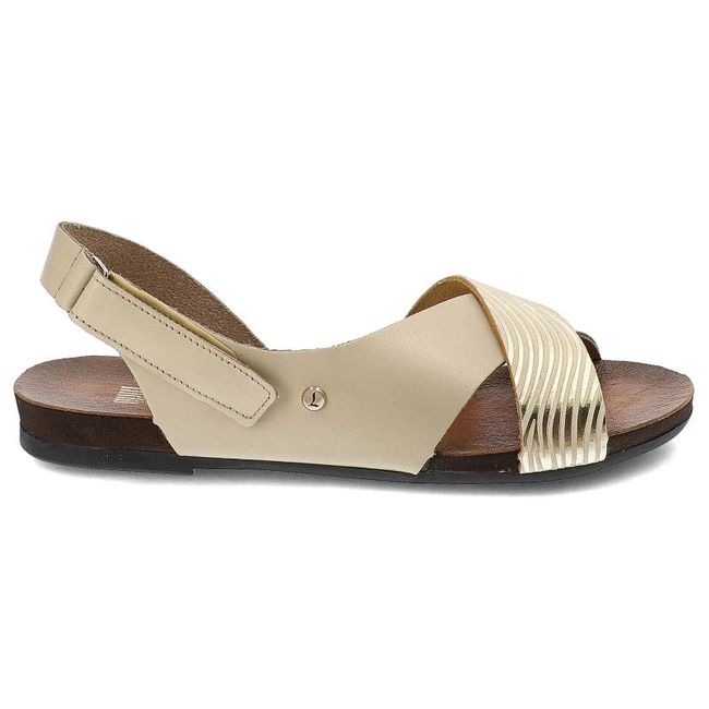 Sandále Lemar - 40141 Bf.Beż+Split Złoto