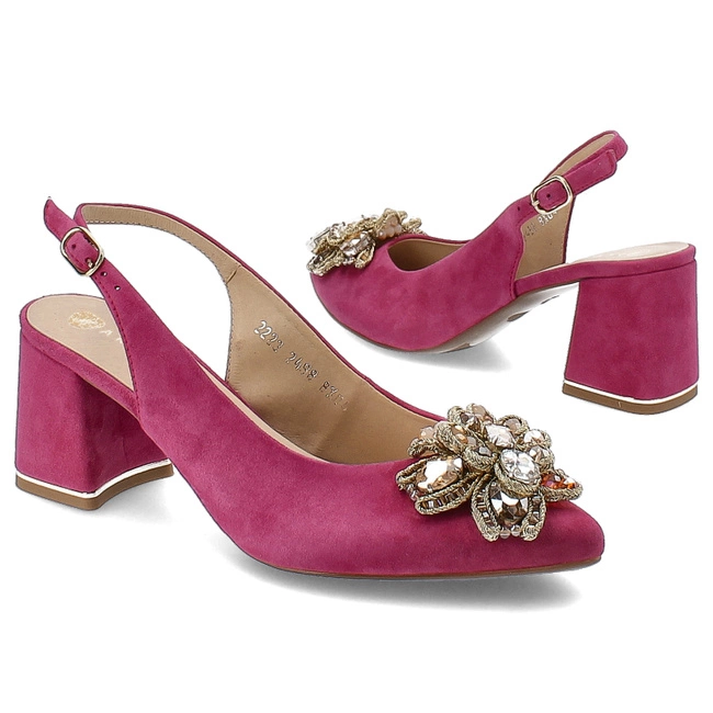 Sandále Armodo - 2498 Fuksja Welur