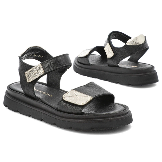 Sandále ARMODO - 40443 V.Czarny/Kryształ Złoto