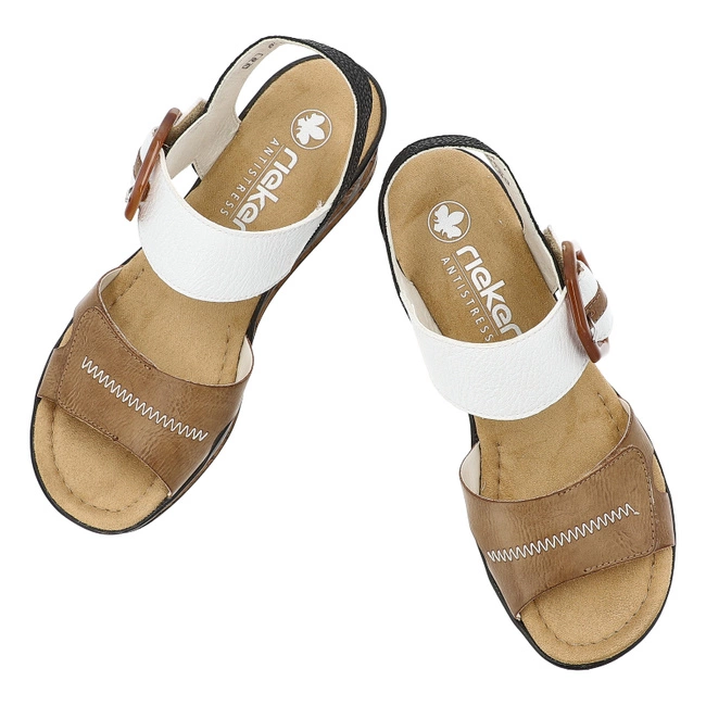 Sandále RIEKER - 68176-64 Beige Combination