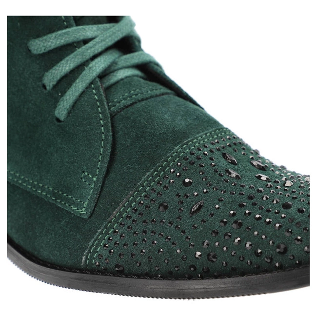 Členkové Topánky Exquisite - 1408 Ciemno Zielony Welur