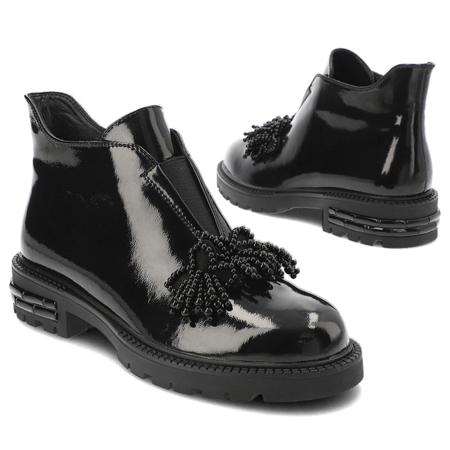 Šnúrovacie Členkové Topánky S.Barski - LZ42-036 Black