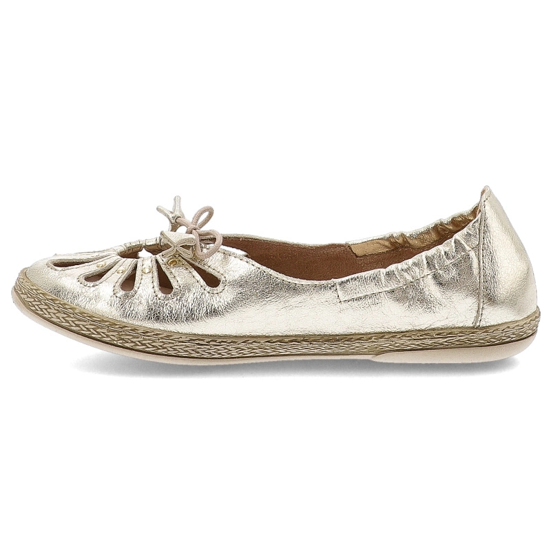 Baleríny ARMODO - 10179 Kryształ Złoto