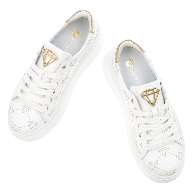 Tenisky ARMODO - 866 Białe Lico/Zł