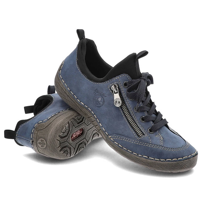 Poltopánky Rieker - 52573-14 Blau Kombi
