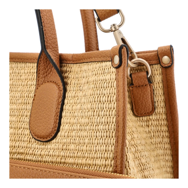 Kabelka HISPANITAS - BV253833 Rafia-V25 Natural Samba-V25 Cuoio