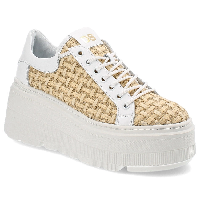 Tenisky Damiss - DS-817 Białe Lico/Słomka