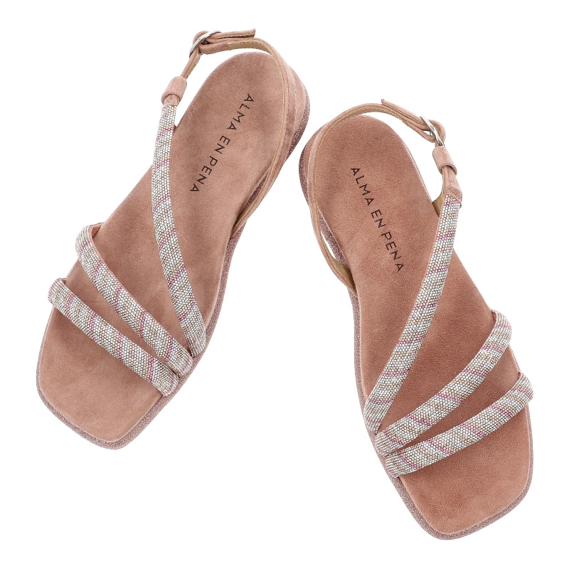 Sandále ALMA EN PENA - V2551606 Suede Old Pink