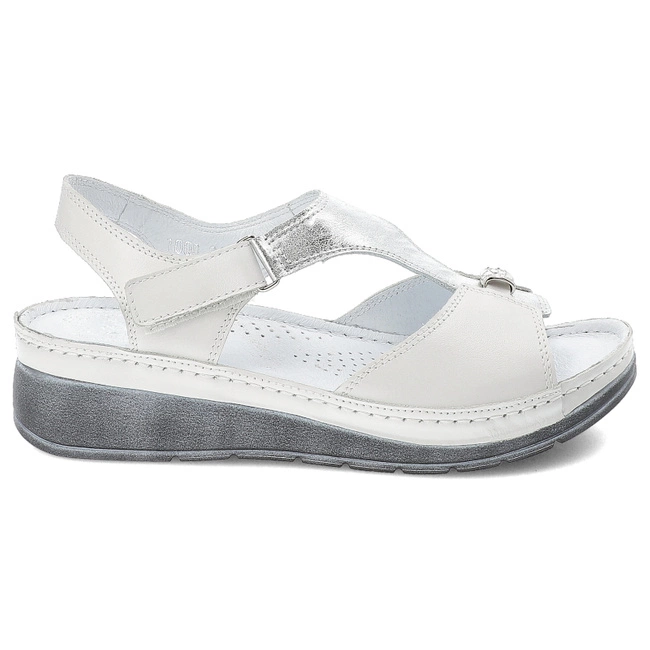 Sandále Armodo - 1000 Biały/Srebro K9-C39