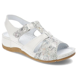 Sandále Armodo - 1038 Biały+Kwiaty K9-C68