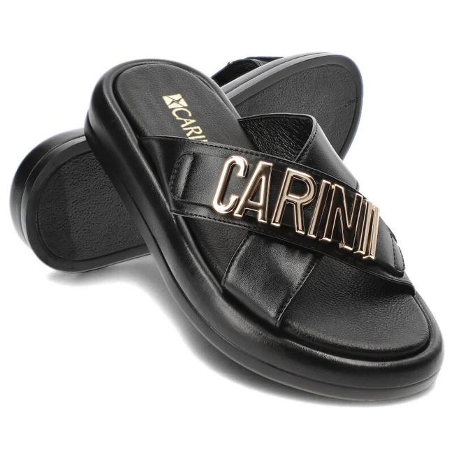 Šľapky Carinii - B9449_-E50-000-000-F74 Czarny