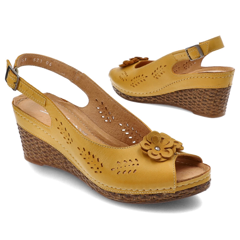 Sandále Pollonus - 5-1521-006 Żółty