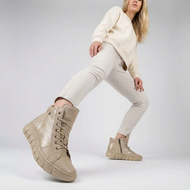 Šnúrovacie Členkové Topánky Armodo - 5-1698-003 Vanilia + Galaxy