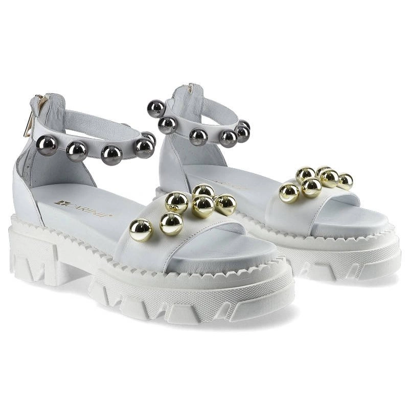 Sandále Carinii - B7226_-L46-000-000-E49 Biały