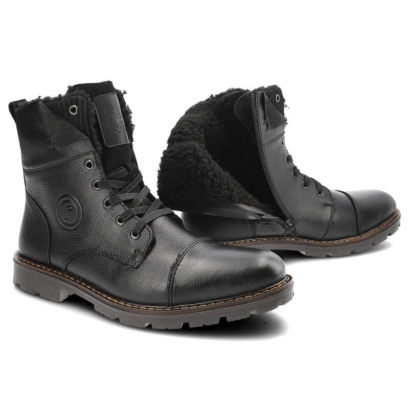 Šnúrovacie Členkové Topánky Rieker - 32133-00 Black