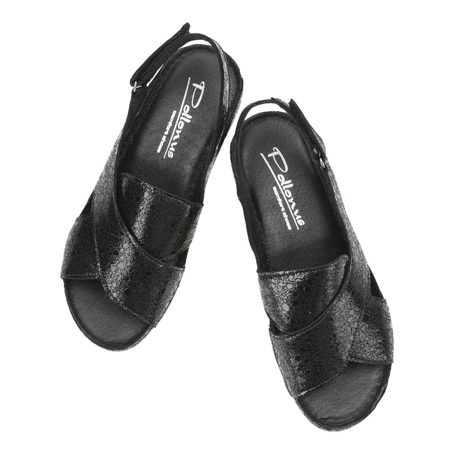 Sandále Pollonus - 5-1628-005 Czarne Oczka