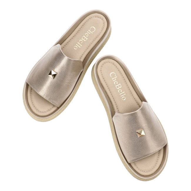 Šľapky Chebello - 4111_-046-000-PSK-S281 Złoty