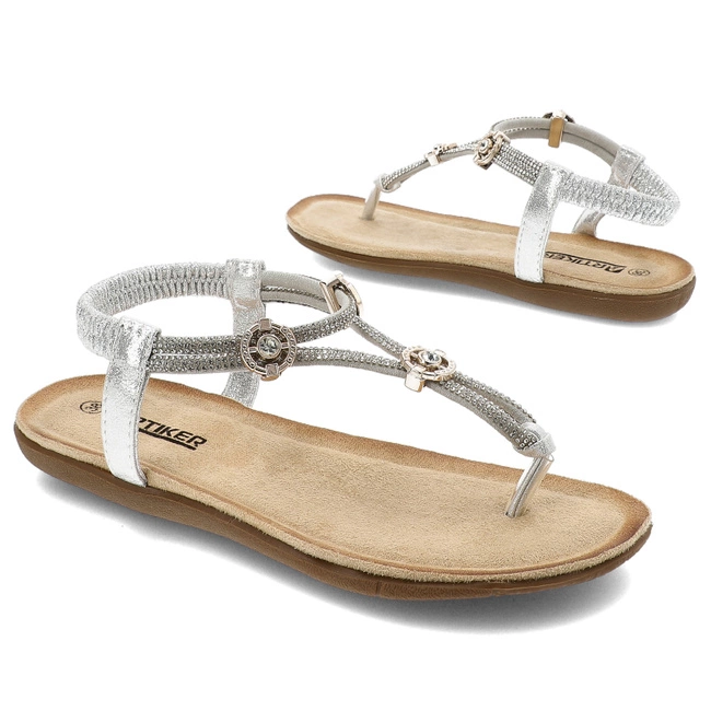 Sandále Artiker - 54C1321 Srebrny