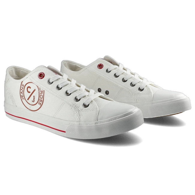 Plátenky Cross Jeans - DD1R4034 Biały