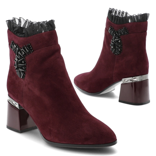 Členkové Topánky S.BARSKI - MR52-127 Wine