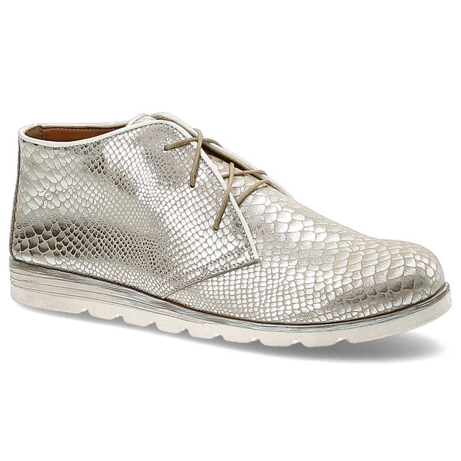 Šnúrovacie Členkové Topánky La’viano - 1155 Silver Python