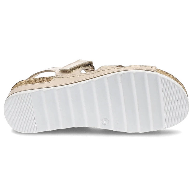 Sandále Wasak - 0620 Beż+Złoty