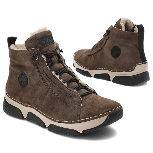 Šnúrovacie Členkové Topánky Rieker - 45912-25 Brown