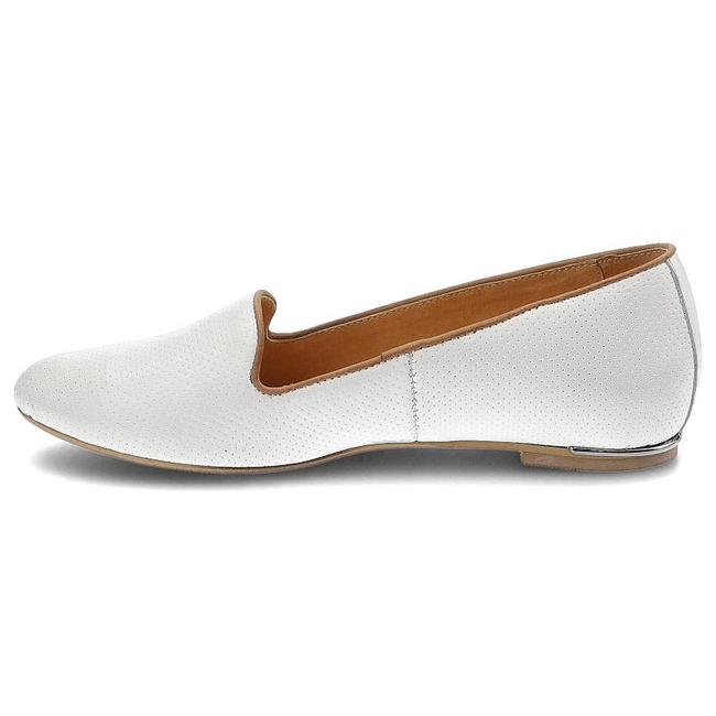 Baleríny Carinii - B2128_-967-528-000-846 Nappa Biała / Angel 1222