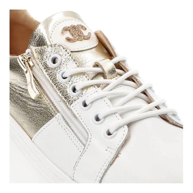 Tenisky Damiss - DS-711 Białe Lico/Zł.Wenus