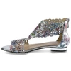 Sandále Damiss - DS-399 Srebro Kwiaty