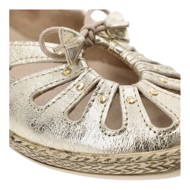 Baleríny ARMODO - 10179 Kryształ Złoto