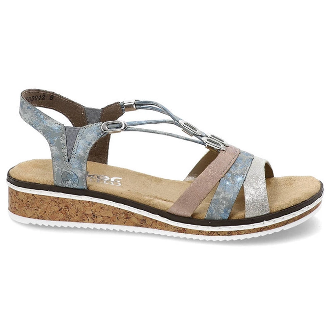 Sandále Rieker - V36G4-40 Blue Combination