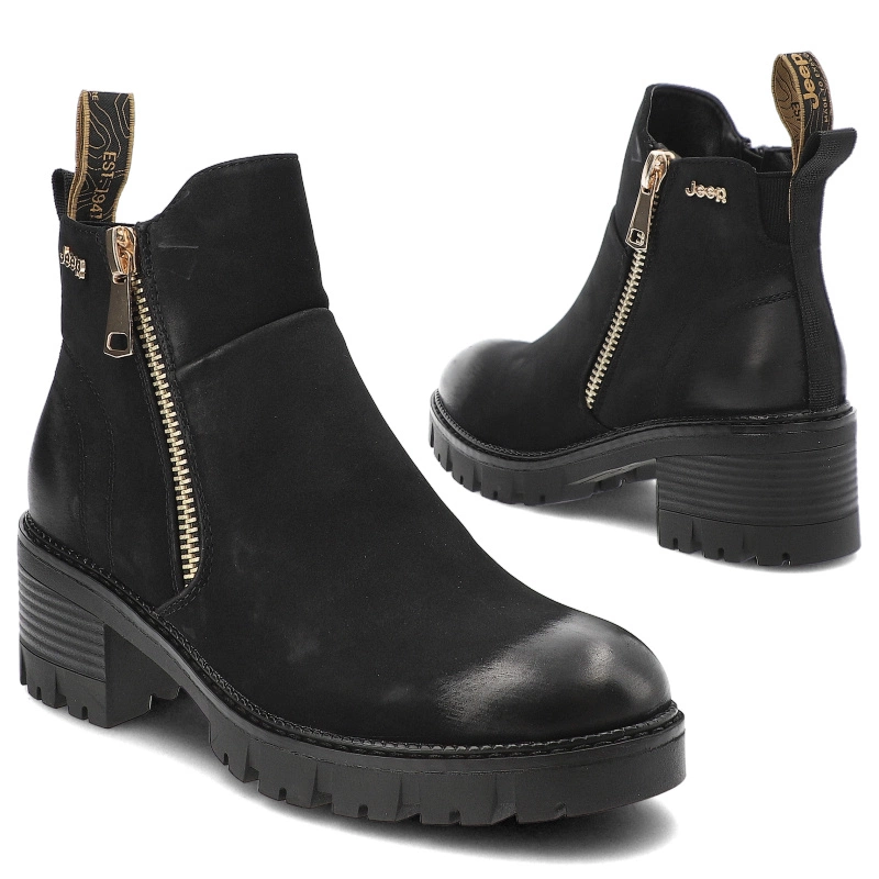 Členkové Topánky Jeep - RAVEN ZIP JL42602A 062 Black