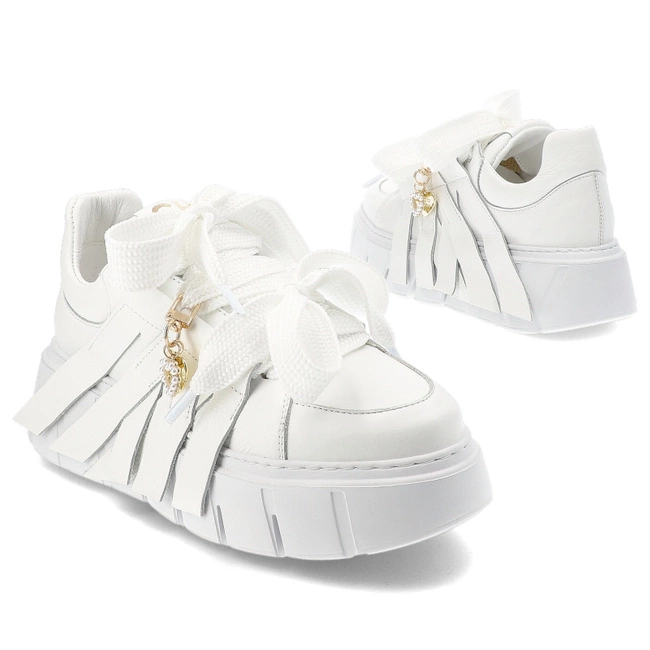 Tenisky Chebello - 4568_-154-506-PSK-S332 Biały/Złoty