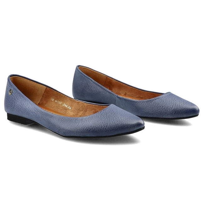 Baleríny Maciejka - 04100-17/00-8 Granat Na Jeans