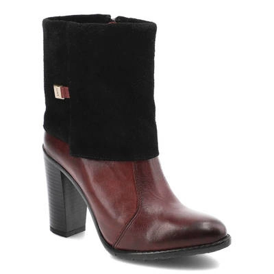 Členkové Topánky Carinii - B2344_-B36-063-PLO-927 New Jork Bordo/Zamsz Czarny