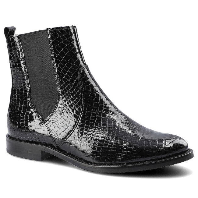 Členkové Topánky Dwunasty Shoes - 7420 Czarny Kroko 2