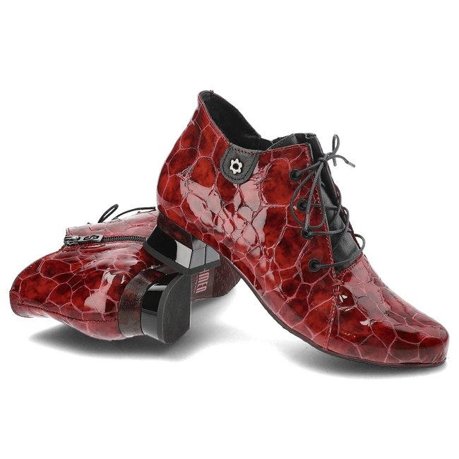 Členkové Topánky Armodo - 7122A Czerwony/Czarny